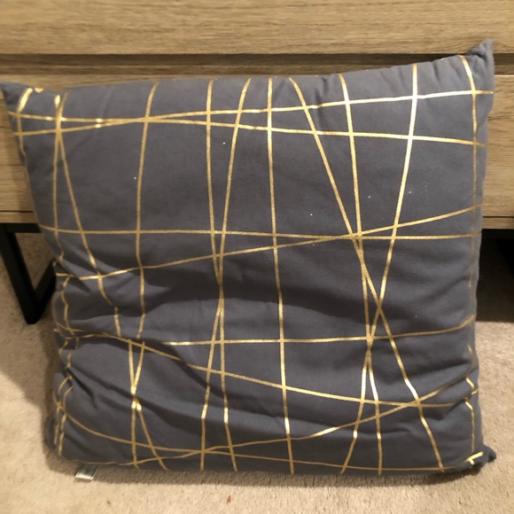 Gray and gold accent pillow - Picture 1 of 1